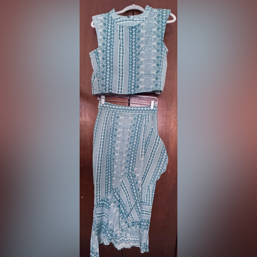Julia Amory Teal Matching Set | Skirt & Top